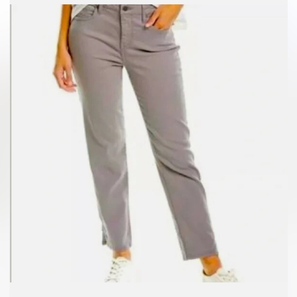 New NYDJ Curves 360 Slim Straight Leg Ankle Side Jeans in Mineral PLUS sz 28W